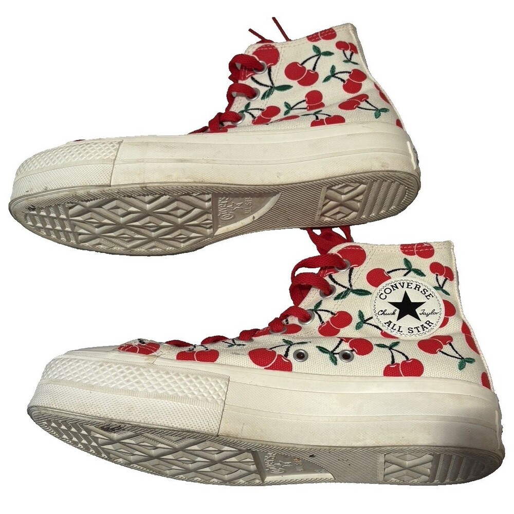 Converse Chuck Taylor All Star Lift Hi Platform Cherries Womens Sz 8.5 Mens 6.5 - Picture 3 of 14